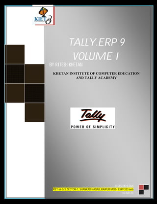 Tally.erp 9 vol i | PDF