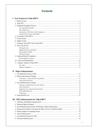 Tally.erp 9 release notes | PDF