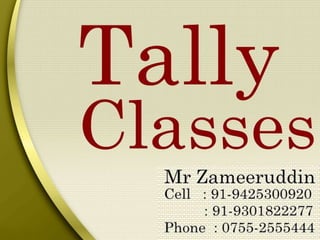 Tally classes Tally Academy Computerized Accounting Classes in Bhopal