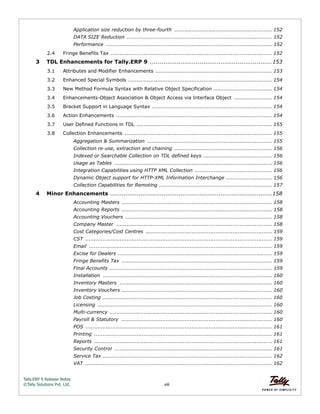 Tally erp 9 release notes | PDF