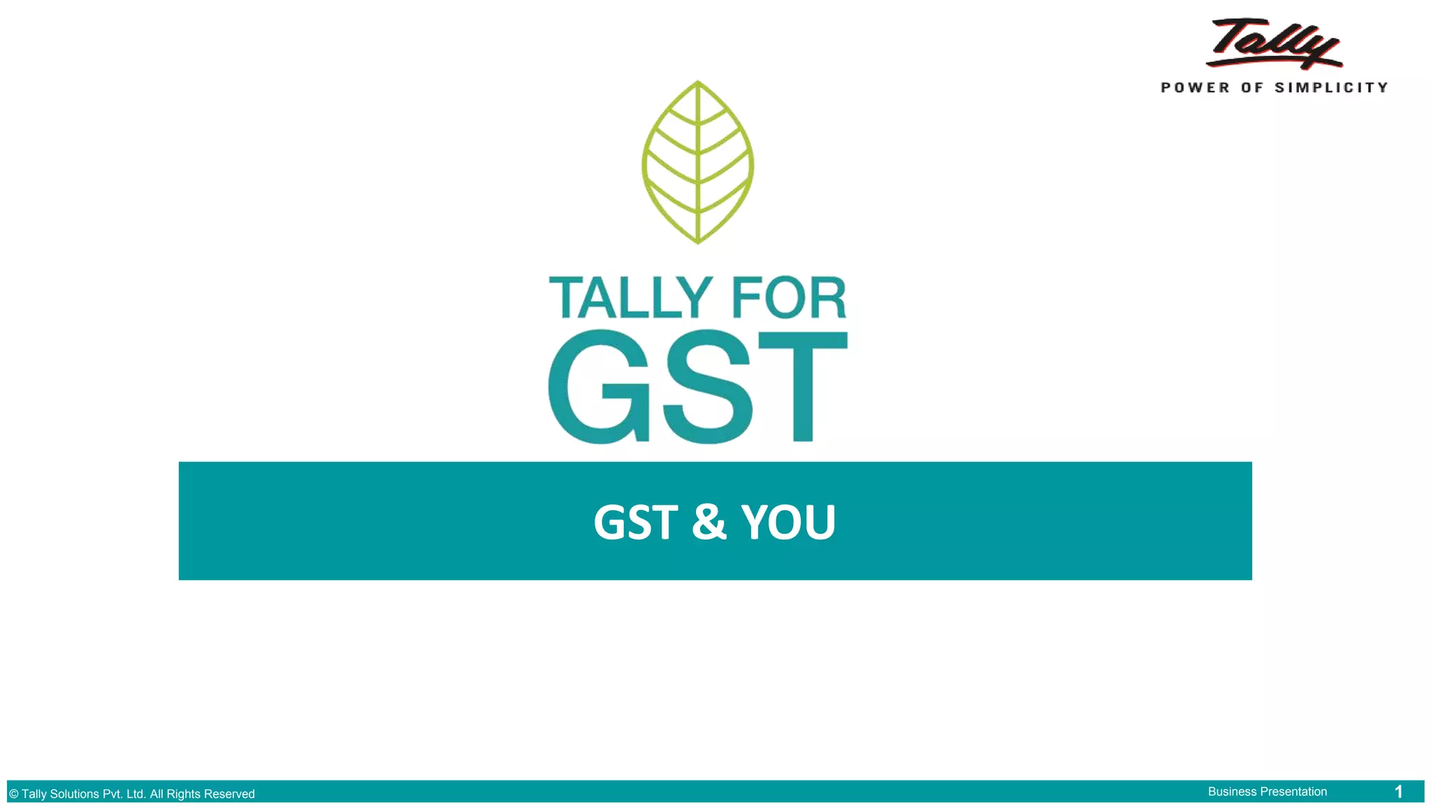 Tally for GST | PPTX