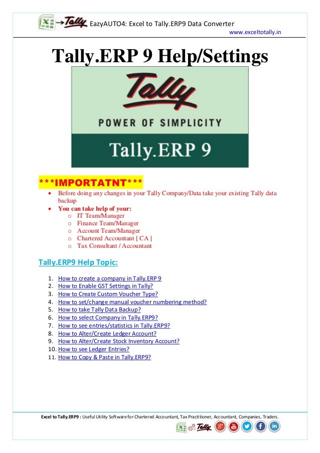 tally erp 9 study material pdf free download