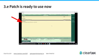 Tal Lo Patch Tally patch for GSTR 2 - ClearTax GST | PDF
