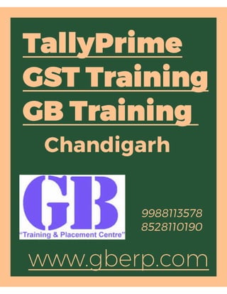 # TallyPrime # Tally ERP 9 training institute in Chandigarh.pdf