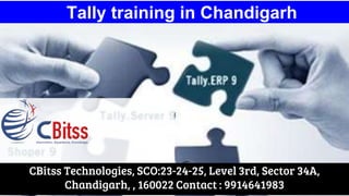 Tally training in Chandigarh
CBitss Technologies, SCO:23-24-25, Level 3rd, Sector 34A,
Chandigarh, , 160022 Contact : 9914641983
 