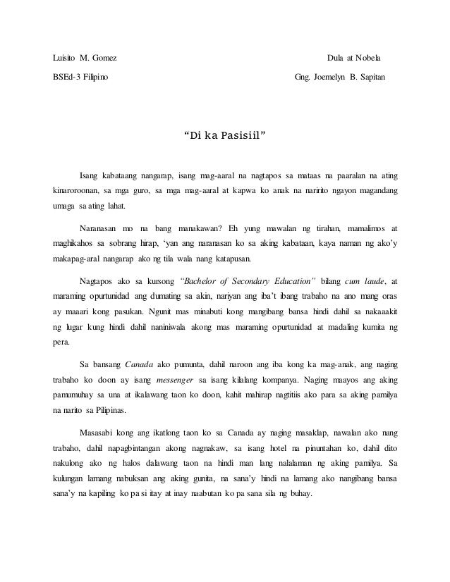 Talumpati Para Sa Magulang Maikli