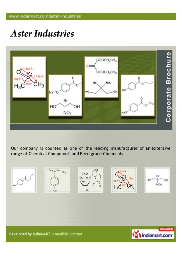Aster Industries, Hyderabad, Chemical Compounds