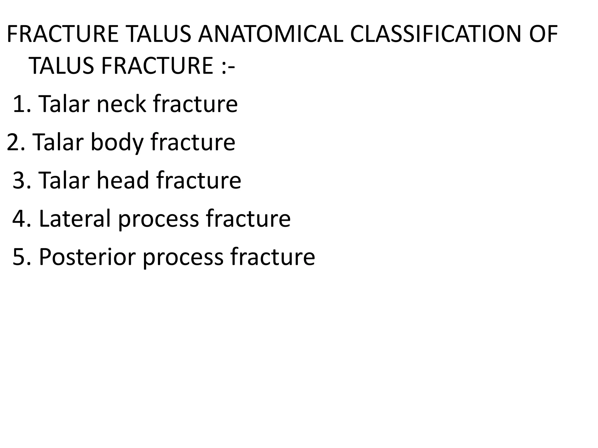 Talus body fracture management | PPT
