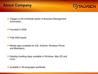 Talygen Business Management Software