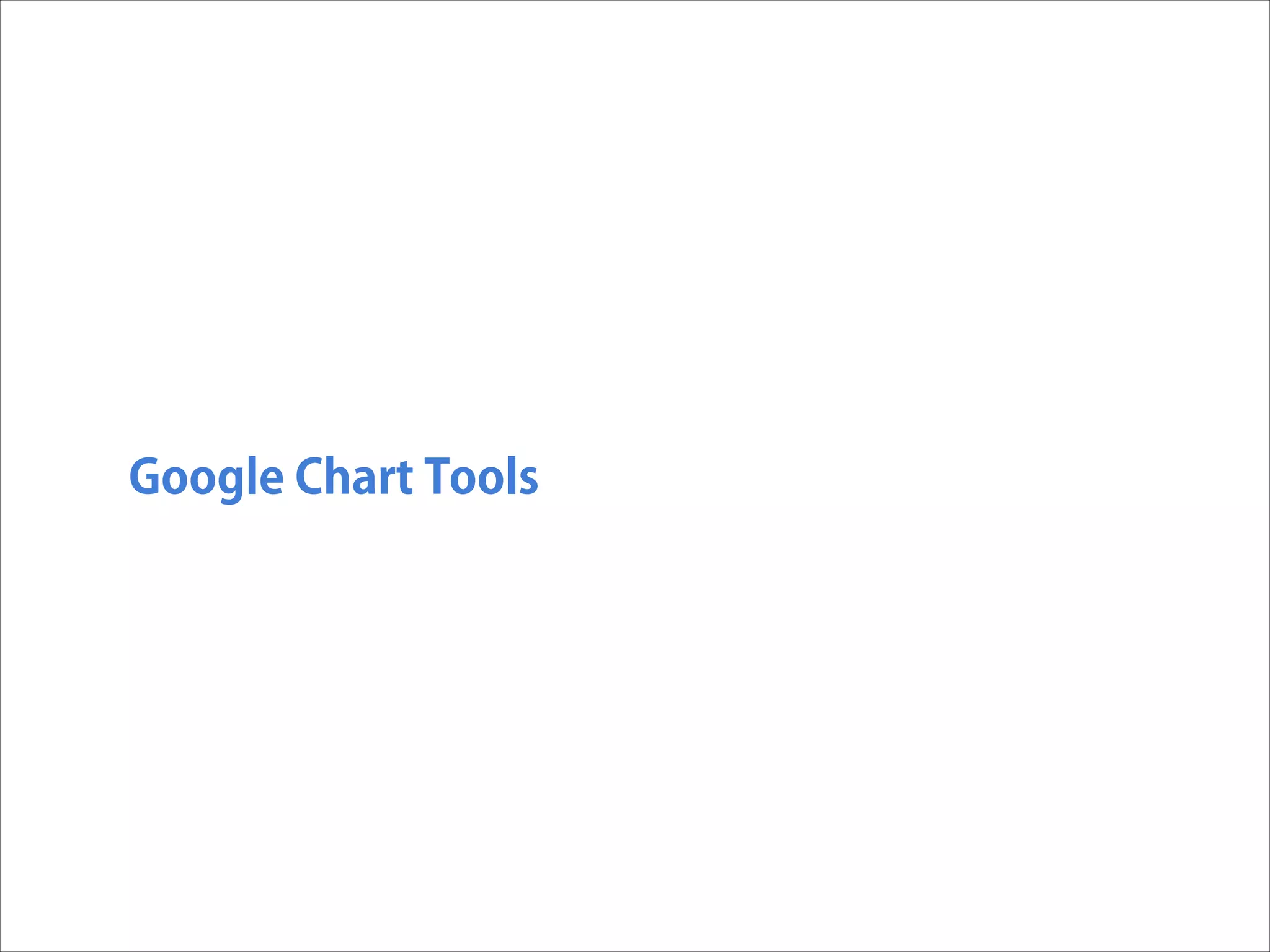 Google Chart Tools

 