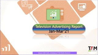 Television Advertising Report
Jan-Mar’21
Source: AdEx India, A Division of TAM Media Research
 