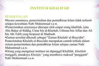 Maksud khulafa ar rasyidin