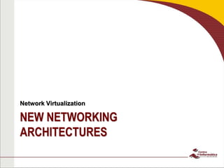 NEW NETWORKING
ARCHITECTURES
Network Virtualization
 