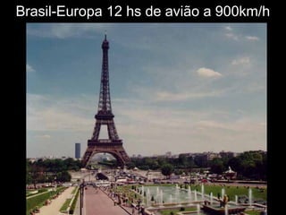 Brasil-Europa 12 hs de avião a 900km/h
 