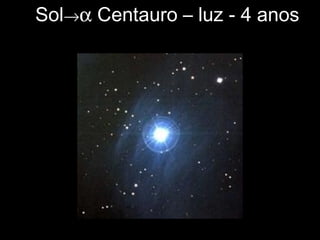Sol→α Centauro – luz - 4 anos
 