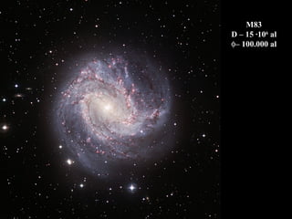 M83
D – 15 ·106
al
φ– 100.000 al
 