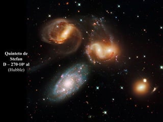 Quinteto de
Stefan
D – 270·106
al
(Hubble)
 