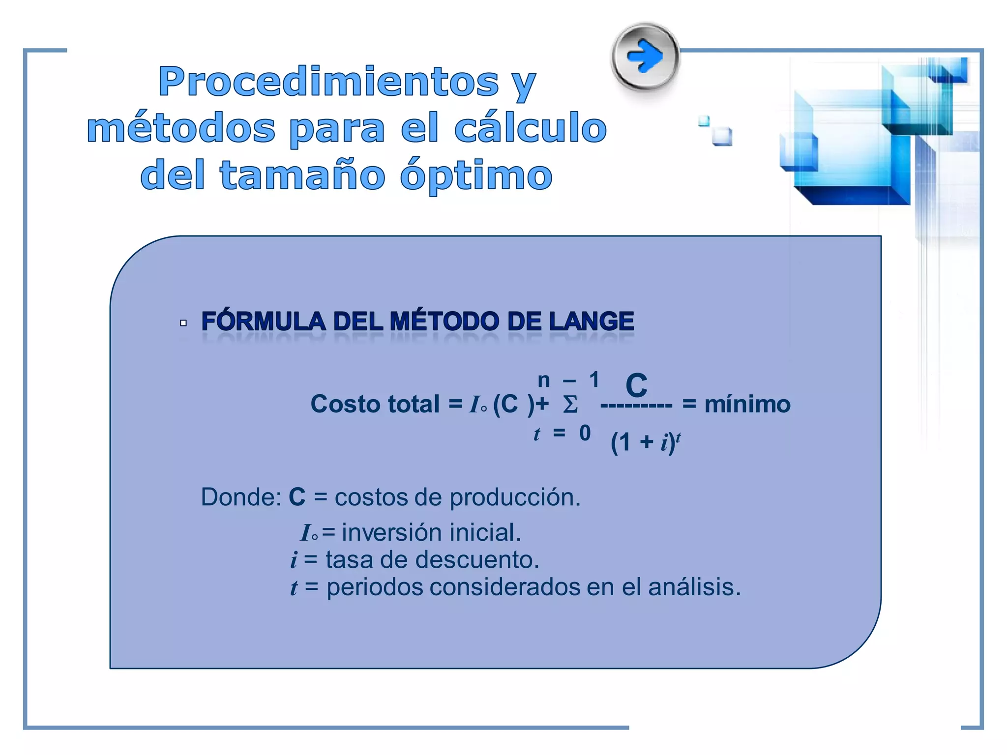 Determinación del Tamaño Óptimo de la Planta | PDF