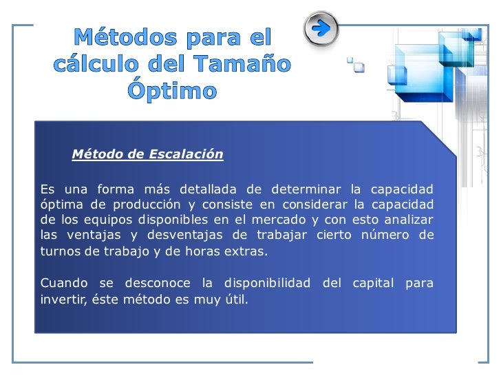 Determinación del Tamaño Óptimo de la Planta
