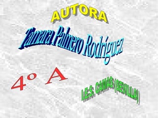 Tamara Palmero Rodríguez 4º A I.E.S. CAMAS (SEVILLA)  AUTORA   