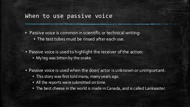 Active and passive voice in technical writing