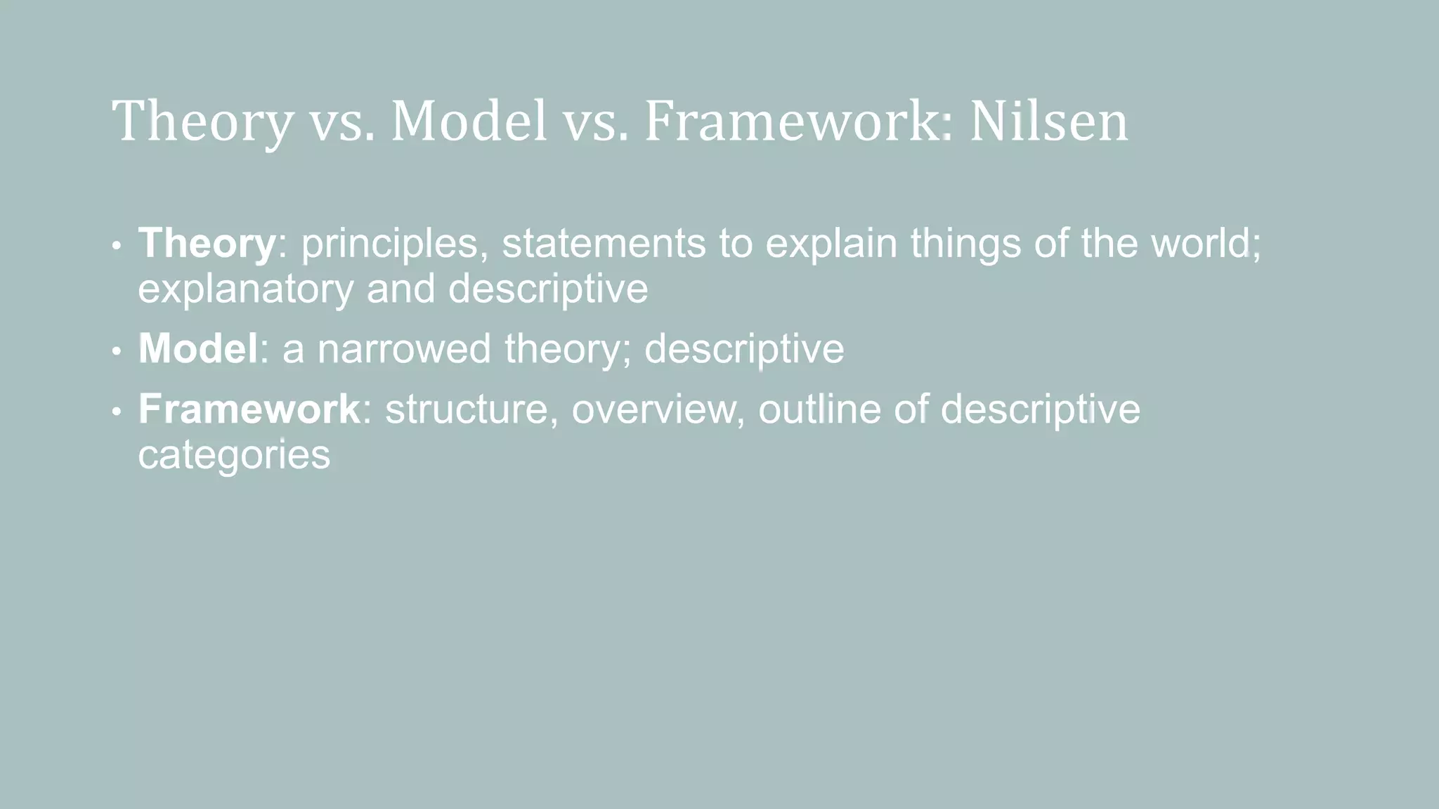 Framework Use in Clinical Research | PPT