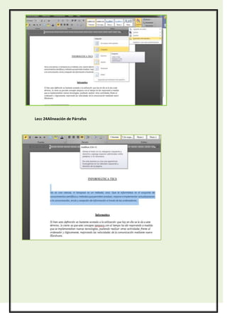 Lecc 24Alineación de Párrafos

 