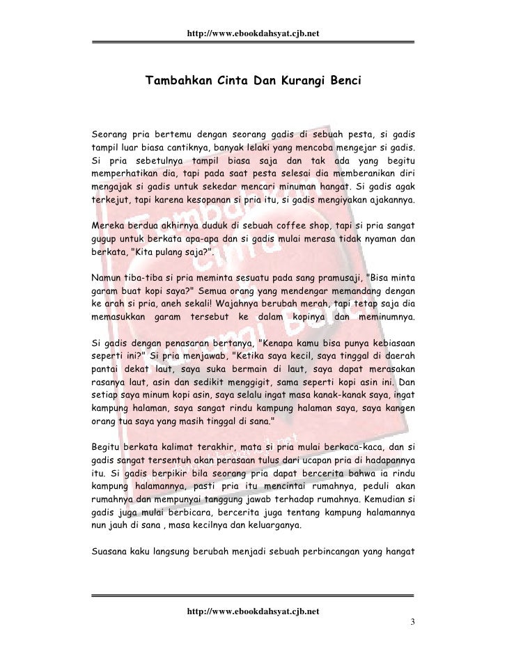 Tambahkan Cinta Dan Kurangi Benci