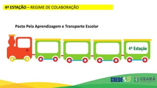4ª ESTAÇÃO – REGIME DE COLABORAÇÃO
Pacto Pela Aprendizagem e Transporte Escolar
 