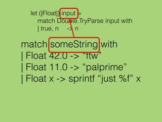 let (|NamespaceIs|_|) = function
| StringCI “NamespaceIs" :: QuotedString ns :: tl
-> Some (eqFilter MetricFilter Namespac...