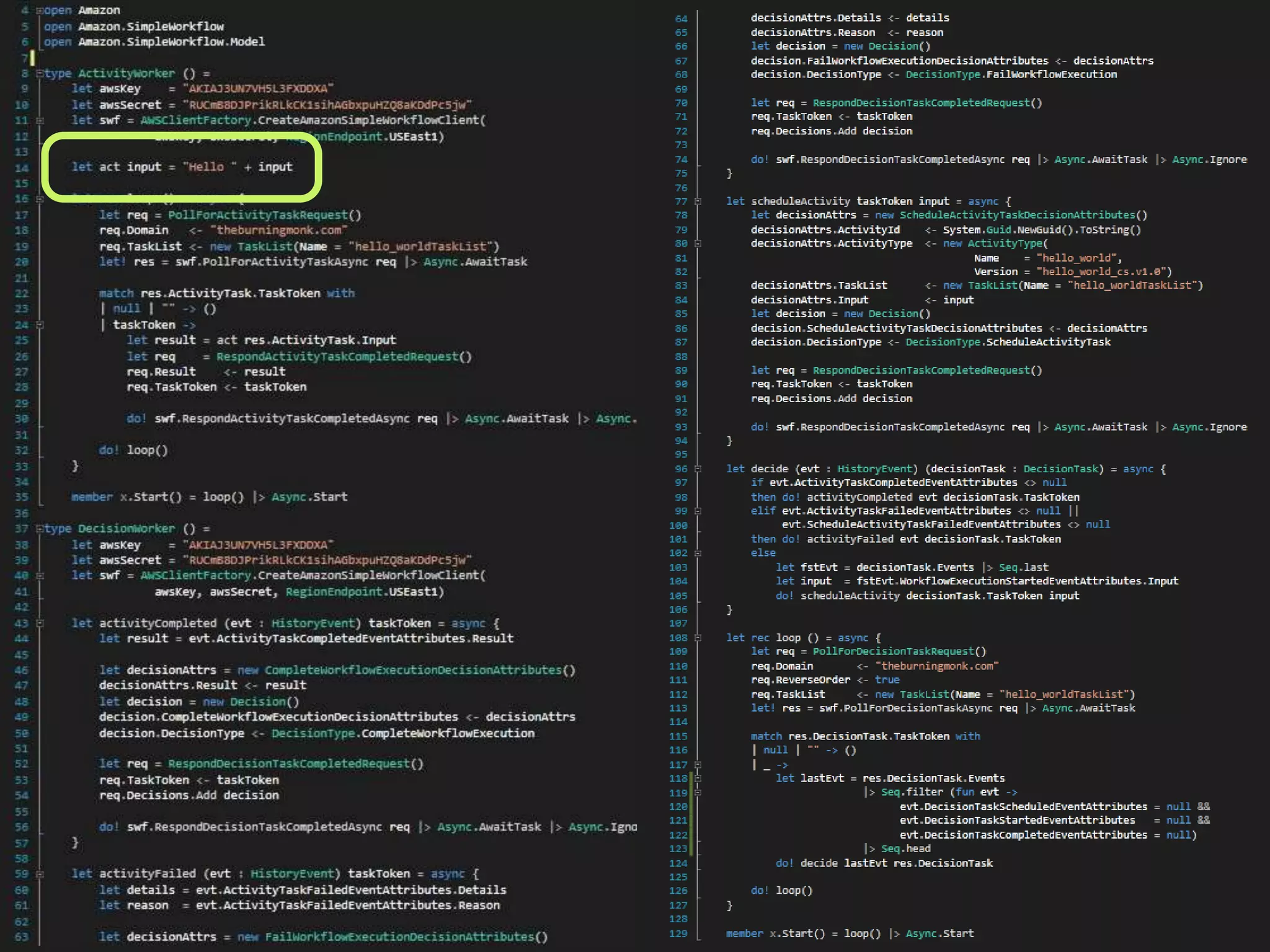 @theburningmonk
the workﬂow should
drive decision
worker logic
 