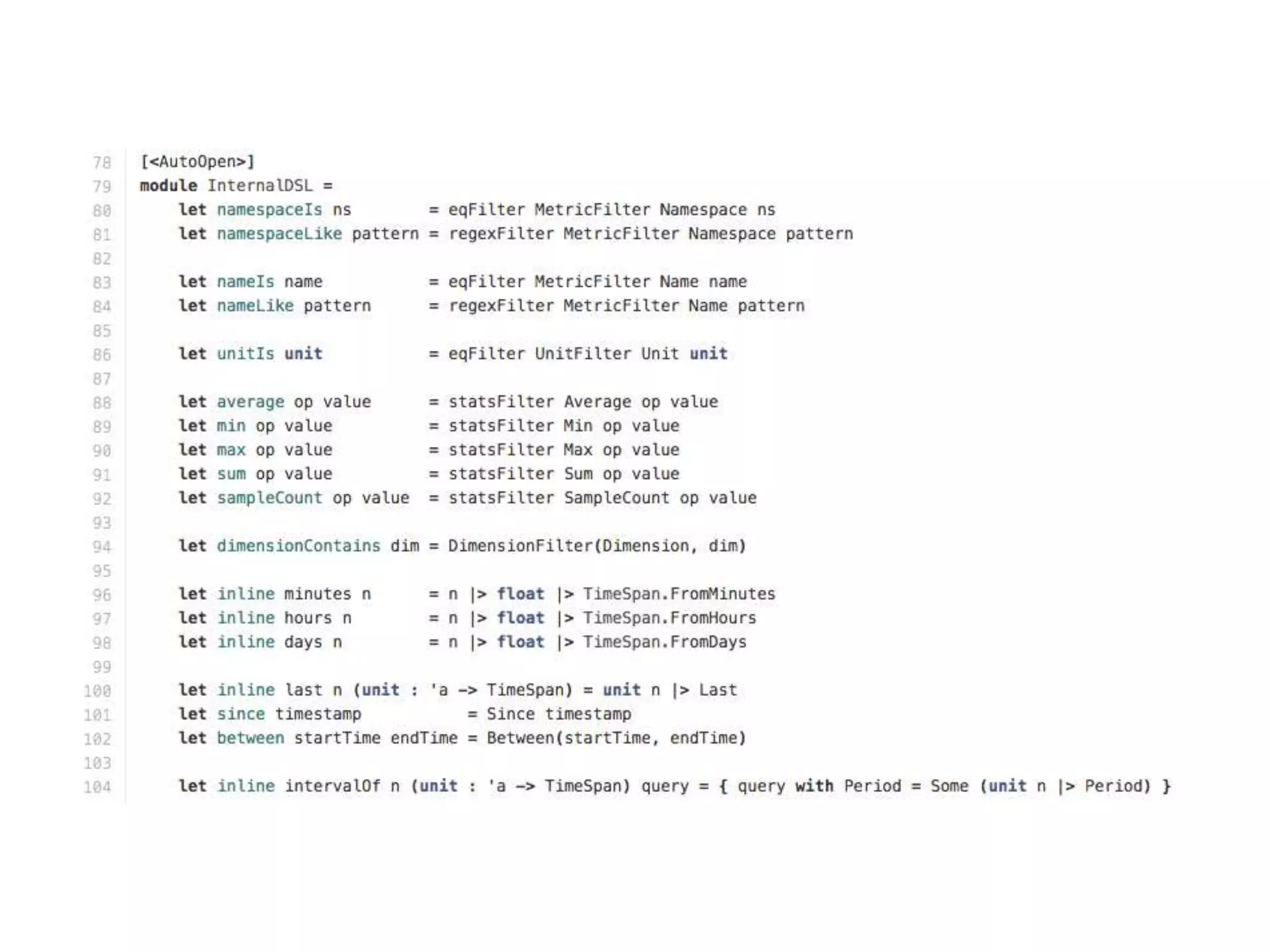 @theburningmonk
namespaceIs ‘JustEat’ and
nameLike ‘cpu’ and
unitIs ‘milliseconds’ and
average > 1000.0
duringLast 12 hours
at intervalOf 5 minutes
 