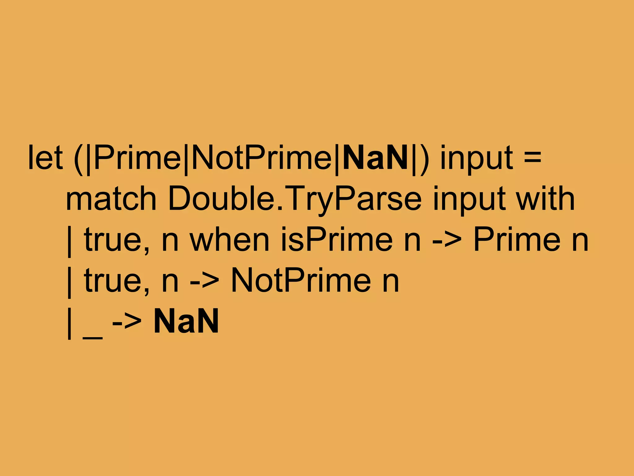 @theburningmonk
Multi-Case Patterns
 