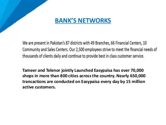 easypaisa how works Tameer bank