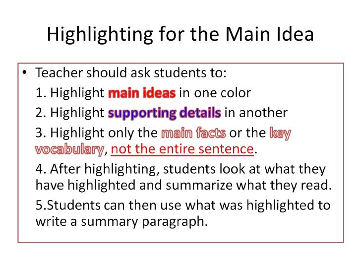 Tam Highlighting Strategies