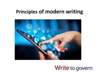 Principles of modern writing
 