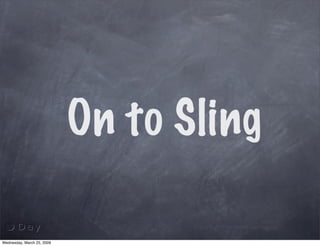 Rapid JCR applications development with Sling