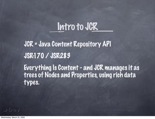 Rapid JCR applications development with Sling