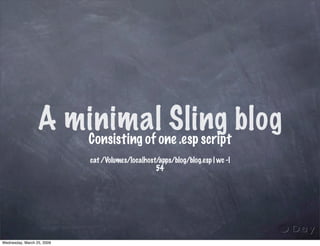 Rapid JCR applications development with Sling