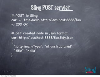 Rapid JCR applications development with Sling