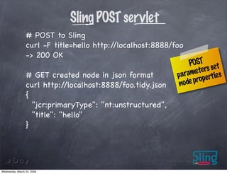 Rapid JCR applications development with Sling