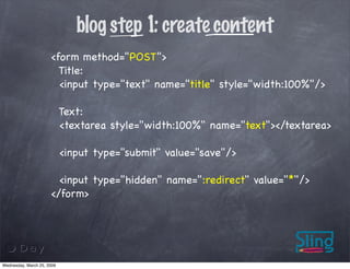 Rapid JCR applications development with Sling