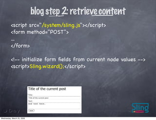 Rapid JCR applications development with Sling