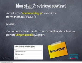 Rapid JCR applications development with Sling