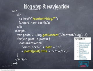 Rapid JCR applications development with Sling