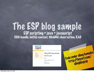Rapid JCR applications development with Sling