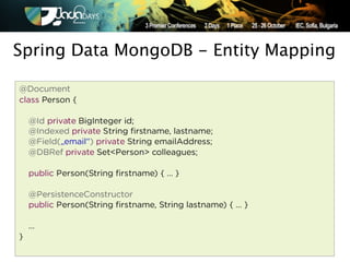 Spring Data MongoDB - Entity Mapping
 
