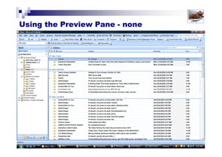 Best Practice Email Management
3: KEEP THE INBOX EMPTY (handle each message only ONCE)
2: SCHEDULE times to monitor & process email
(rather than react as they arrive)
1: Use CALENDAR view as your default (rather than the Inbox)
Solutions for Success 2013 www.emailtiger.com.au
 