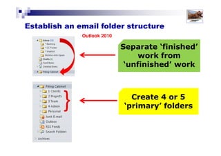 4: STORE e-mail messages
and attachments
appropriately
Best Practice Email Management
Solutions for Success 2013 www.emailtiger.com.au
 