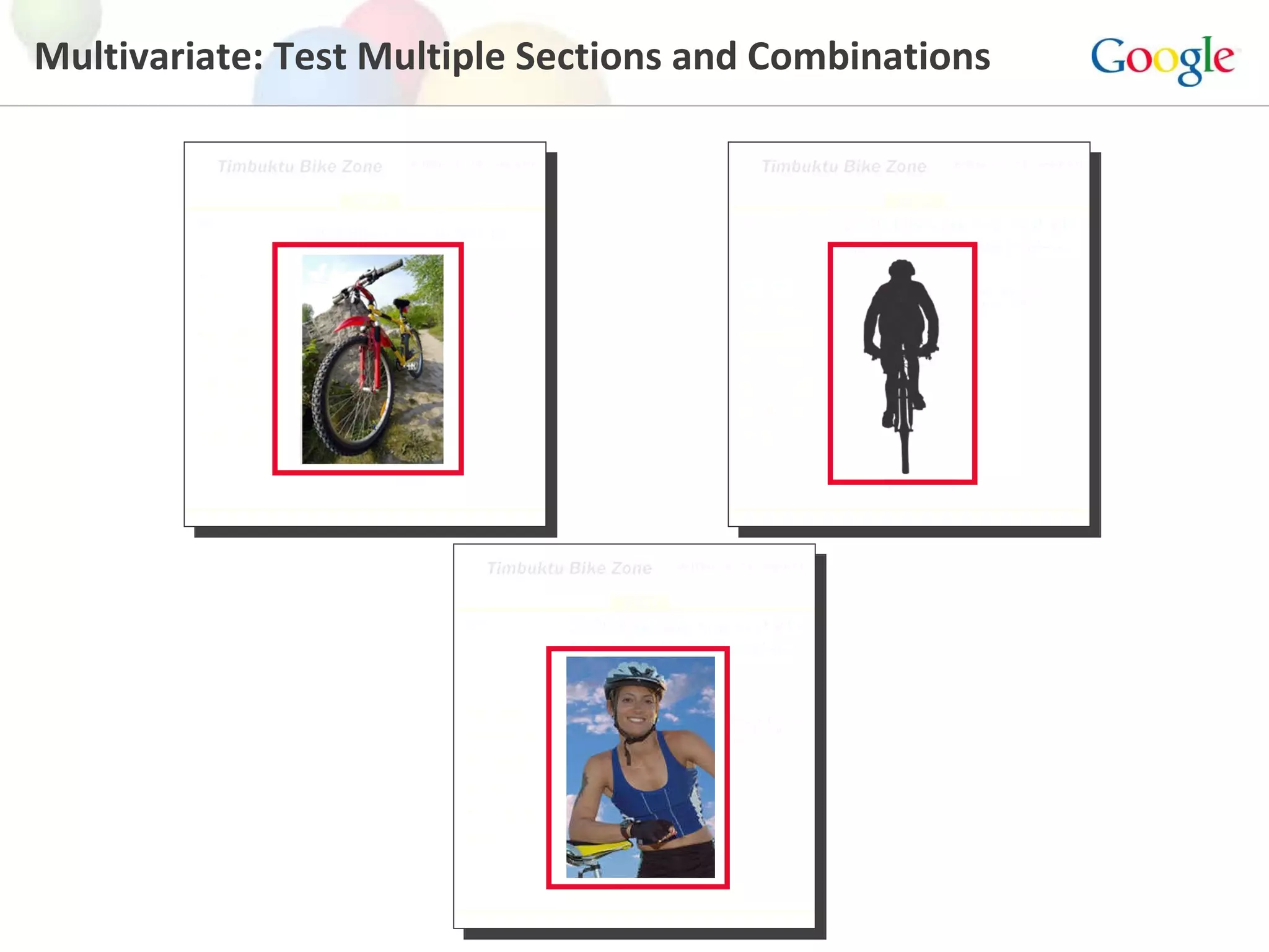 Multivariate: Test Multiple Sections and Combinations 